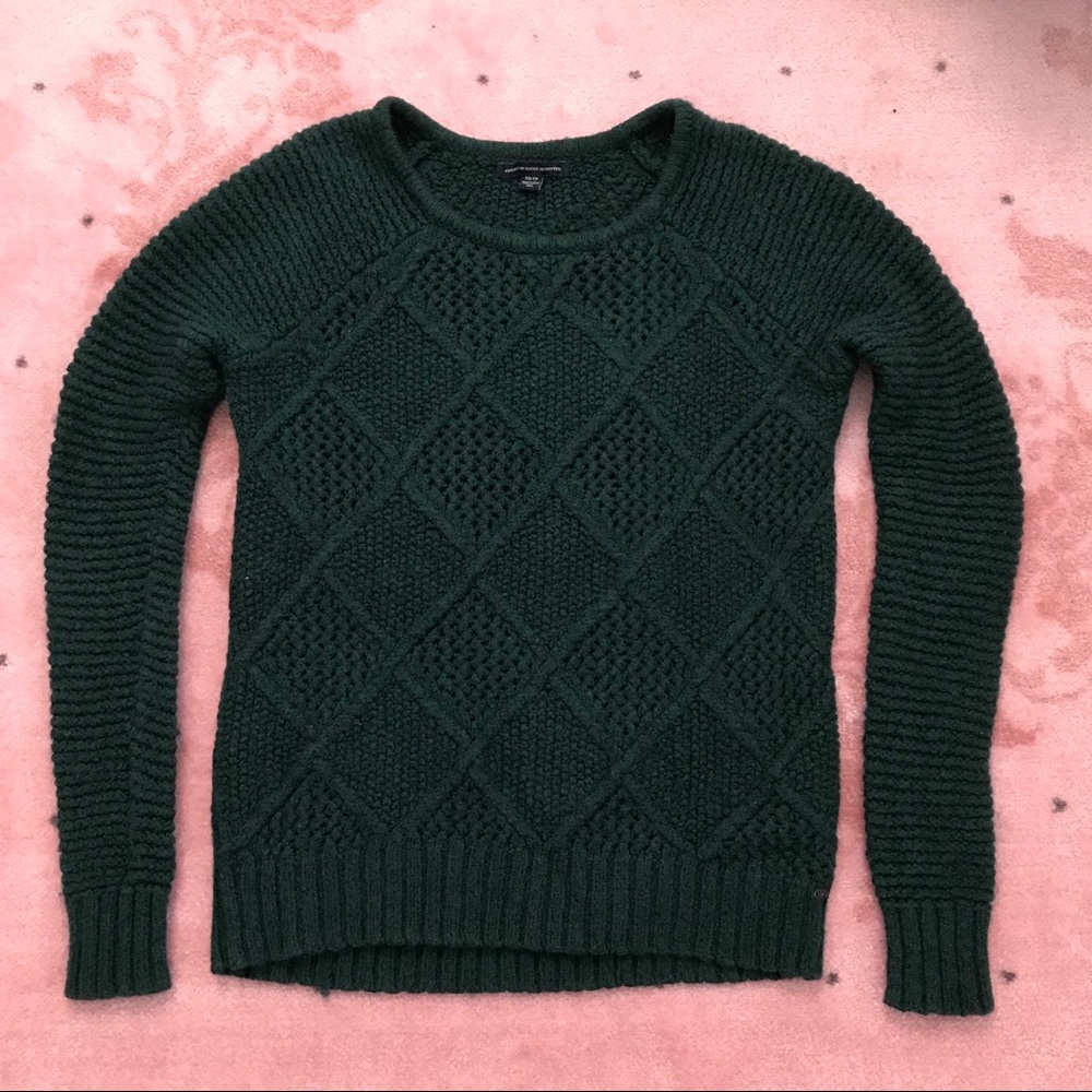 Knitted Forest Green Sweater
